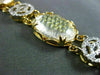 ESTATE WIDE 2.25CT DIAMOND & YELLOW TOPAZ 18KT TWO TONE GOLD 3D OVAL BRACELET