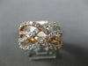 ESTATE WIDE 1.66CT DIAMOND 14KT 2 TONE GOLD 3D CRISS CROSS LOVE ANNIVERSARY RING