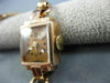 ANTIQUE WIDE LUSSERNA 14KT ROSE GOLD CLASSIC SQUARE SWISS LADIES WATCH #501