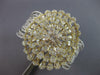 MASSIVE 13.22CT DIAMOND 14K 2 TONE GOLD 3D FLOWER CUFF COCKTAIL BANGLE BRACELET