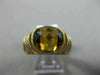 ESTATE WIDE 5.61CT DIAMOND & AAA SMOKEY TOPAZ 14KT WHITE GOLD 3D ZEBRA RING