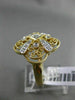 ESTATE WIDE .35CT ROUND & PRINCESS DIAMOND 14K YELLOW GOLD 3D OPEN FILIGREE RING