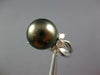 LARGE .75CT DIAMOND & AAA TAHITIAN PEARL PLATINUM ROUND & PEAR SHAPE LOVE RING