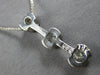 1.20CT DIAMOND 14K WHITE GOLD 3 STONE PAST PRESENT FUTURE FLOATING PENDANT 27833