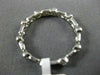 ESTATE .26CT DIAMOND 14K WHITE GOLD ROUND & SQUARE FILIGREE ETERNITY RING #14417