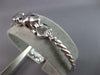 .04CT DIAMOND & AAA SAPPHIRE & BLACK ENAMEL 14KT WHITE GOLD CUFF BANGLE BRACELET