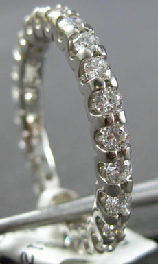 1.13CT DIAMOND 14KT WHITE GOLD ROUND 3D SHARED PRONG ETERNITY ANNIVERSARY RING