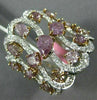 EXTRA LARGE 3.15CT WHITE & PINK DIAMOND 18K WHITE & ROSE GOLD ANNIVERSARY RING