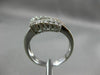 ESTATE WIDE 1.35CT ROUND & PRINCESS CUT DIAMOND 14K WHITE GOLD 3D BELT LOVE RING