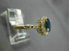 ESTATE 1.47CT DIAMOND & AAA SAPPHIRE 14KT YELLOW GOLD OVAL HALO ENGAGEMENT RING
