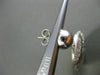ESTATE LARGE 1.10CT DIAMOND 14KT WHITE GOLD 3D STRIPED CIRCULAR HANGING EARRINGS