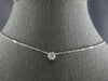 SMALL .20 CT DIAMOND 14KT WHITE GOLD 3D CLASSIC INVISIBLE FLOWER NECKLACE #27856