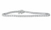 ESTATE 5.0CT ROUND DIAMOND 14KT WHITE GOLD 3D CLASSIC FOUR PRONG TENNIS BRACELET
