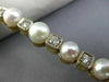 ESTATE LARGE .60CT DIAMOND & AAA SOUTH SEA PEARL 14K 2 TONE GOLD TENNIS BRACELET