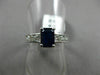 ESTATE 1.87CT DIAMOND & AAA SAPPHIRE 18KT WHITE GOLD 3D CLASSIC ENGAGEMENT RING