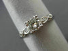 ANTIQUE .62CT ROUND DIAMOND PLATINUM 3D FILIGREE FISHTAIL ENGAGEMENT RING #22181