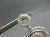 ESTATE LARGE 1.98CT DIAMOND 14KT WHITE GOLD CIRCLE OF LIFE HANGING EARRINGS