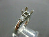 ESTATE .50CT DIAMOND 14KT WHITE GOLD SQUARE SEMI MOUNT ENGAGEMENT RING #1275