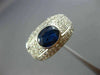 LARGE 3.37CT DIAMOND & AAA SAPPHIRE 14K WHITE GOLD OVAL ENGAGEMENT RING #25890