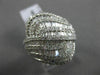 ESTATE 2.15CT BAGUETTE & ROUND DIAMOND 18KT WHITE GOLD INTERTWINNING FUN RING