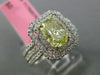 ESTATE LARGE GIA 2.03CT DIAMOND 18KT TWO TONE GOLD OCTAGON HALO ENGAGEMENT RING