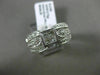 ESTATE LARGE .92CT ROUND & PRINCESS DIAMOND 14K WHITE GOLD HEART FRIENDSHIP RING