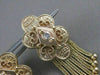 ANTIQUE DIAMOND FILIGREE HANGING TASSEL 14KT YELLOW GOLD EARRINGS 37MM #21291