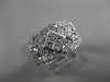 ESTATE LARGE 1.0CT DIAMOND 18K WHITE GOLD PRINCESS CUT OPEN FILIGREE RING #20460