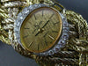 ESTATE LARGE & LONG BAUME & MERCIER .88CT DIAMOND 18K TWO TONE GOLD WOVEN WATCH
