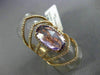 ESTATE EXTRA LARGE 5.0CT DIAMOND & AAA AMETHYST 14KT WHITE GOLD OVAL FLOWER RING