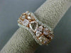 ESTATE WIDE 3.99CT DIAMOND 18KT WHITE & ROSE GOLD MULTI SHAPE INFINITY LOVE RING