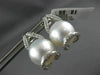 LARGE .40CT DIAMOND & AAA SOUTH SEA PEARL 18K WHITE GOLD TEAR DROP STUD EARRINGS