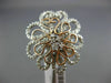 ESTATE EXTRA LARGE 1.60CT DIAMOND 14KT WHITE AND ROSE GOLD FILIGREE FLOWER RING