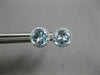 2.25CT DIAMOND & AAA BLUE TOPAZ 14KT WHITE GOLD ROUND CLASSIC HALO STUD EARRINGS
