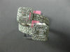 ESTATE LARGE 1.20CT DIAMOND 18KT WHITE GOLD 3D CLUSTER CRISS CROSS LOVE RING