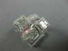 ESTATE LARGE 1.20CT DIAMOND 18KT WHITE GOLD 3D CLUSTER CRISS CROSS LOVE RING