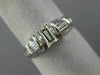 ESTATE .71CT BAGUETTE DIAMOND 14KT WHITE GOLD 3D CLASSIC 3 STONE ENGAGEMENT RING