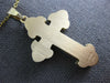 ESTATE LARGE .89CT DIAMOND 14KT YELLOW GOLD 3D HANDCRAFTED CLASSIC CROSS PENDANT