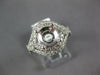 LARGE .67CT DIAMOND 14KT WHITE GOLD 3D 4 PRONG ROUND SEMI MOUNT ENGAGEMENT RING