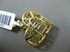 ESTATE EXTRA LARGE 2.60CT DIAMOND 14K YELLOW GOLD 3D HEART LOVE FLOATING PENDANT