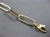 LARGE & LONG 1.1CT DIAMOND 14KT 2 TONE GOLD 3D CLASSIC OVAL LINK TENNIS BRACELET