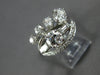 ANTIQUE WIDE 1.94CT OLD MINE DIAMOND 14KT WHITE GOLD 3D ART DECO ENGAGEMENT RING