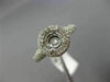 ESTATE .78CT DIAMOND ROUND 14KT WHITE GOLD 3D HALO SEMI MOUNT ENGAGMENT RING