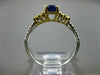 .85CT WHITE & FANCY YELLOW DIAMOND & SAPPHIRE 18KT TWO TONE GOLD ENGAGEMENT RING