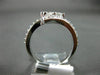 ESTATE .75CT DIAMOND 14K WHITE GOLD 2 STONE CRISS CROSS SEMI ETERNITY LOVE RING