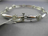 ESTATE LONG 1.40CT DIAMOND 14KT WHITE GOLD 3D FLOWER BY THE YARD TENNIS BRACELET