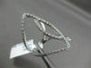 ESTATE LARGE .85CT DIAMOND 18KT WHITE GOLD 3D OPEN DOUBLE INFINITY LOVE RING