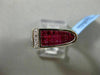 ESTATE 1.94CT DIAMOND & PRINCESS CUT AAA RUBY 18KT WHITE GOLD 3D MENS RING