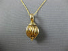 ESTATE 14KT YELLOW GOLD 3D CLASSIC HANDCRAFTED BALL FLOATING PENDANT #25054
