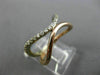 ESTATE WIDE .23CT DIAMOND 14KT WHITE & ROSE GOLD 3D DOUBLE ROW SWIRL FUN RING